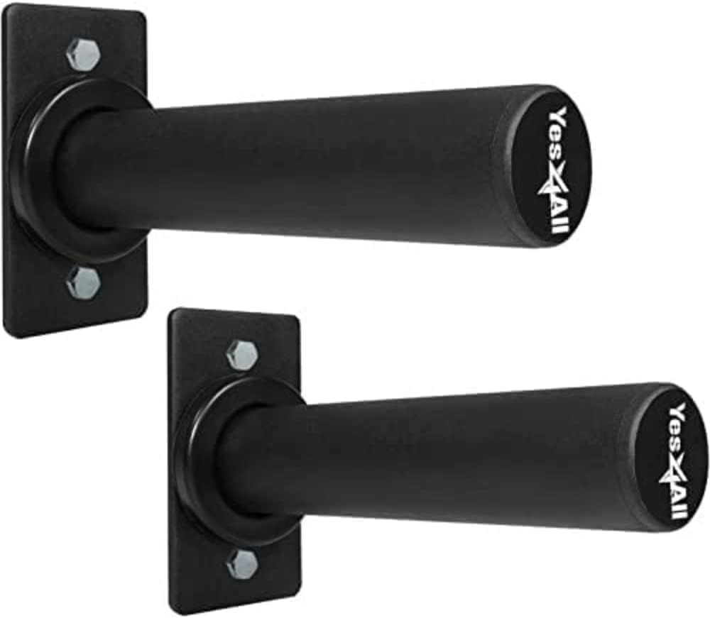 Yes4All Wall Mounted Weight Plate Holder - Fit 2inch Olympic Weight Plates, Protective Rubber Pad