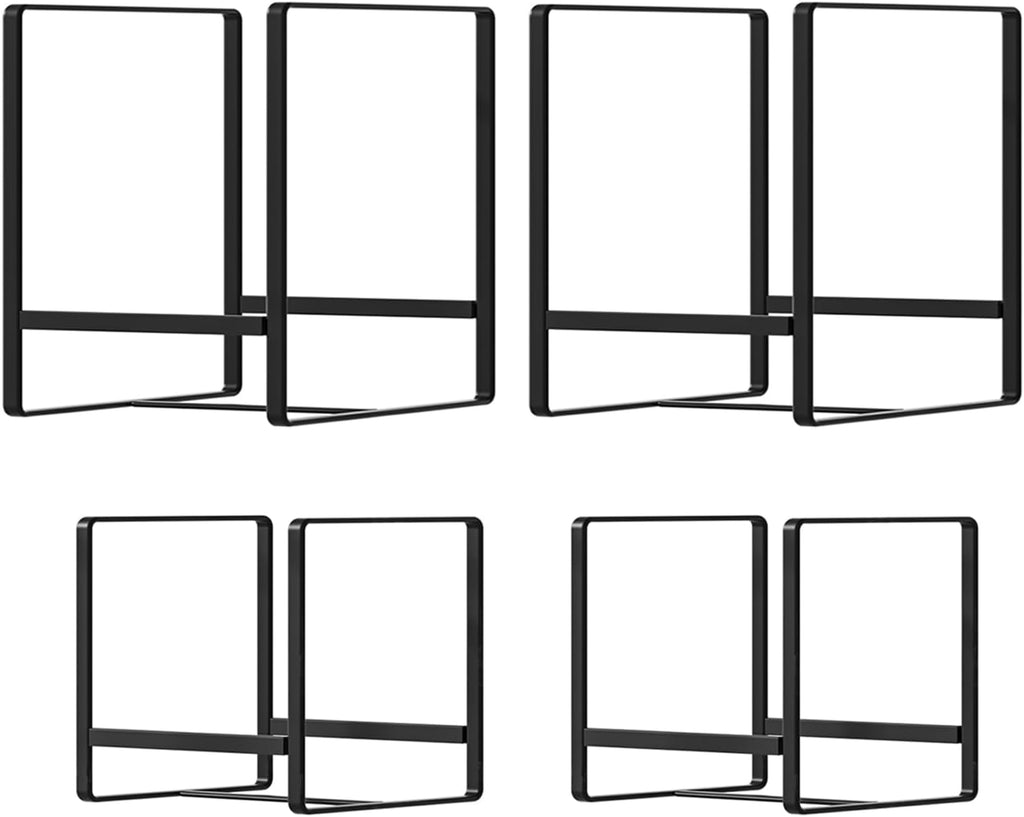 2 Pack Plate Holders Organizers 8 Slots Upright Cabinet Dish Drying Racks Metal Plate Stands (for 6In. 10In. Plates) Dish Organizers for Countertop and Cupboard(at Least 11.2in.Height) Black