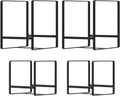 2 Pack Plate Holders Organizers 8 Slots Upright Cabinet Dish Drying Racks Metal Plate Stands (for 6In. 10In. Plates) Dish Organizers for Countertop and Cupboard(at Least 11.2in.Height) Black