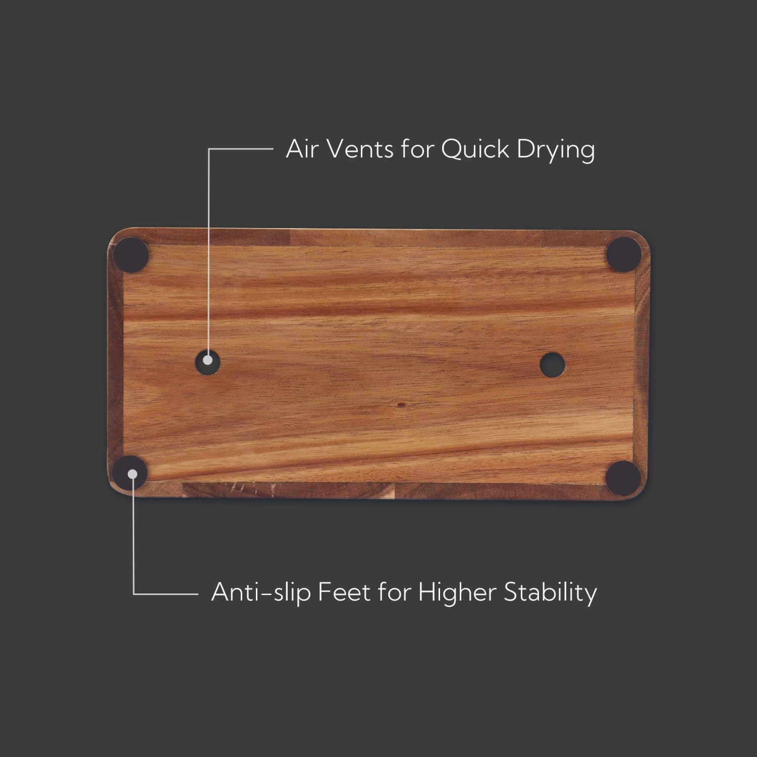 KITCHENDAO XL Acacia Wood Universal Knife Block with Slots for Scissors and Sharpening Rod, Safe, Space Saver Knives Storage Stand Display without Knives, Unique Slot Design to Protect Blade