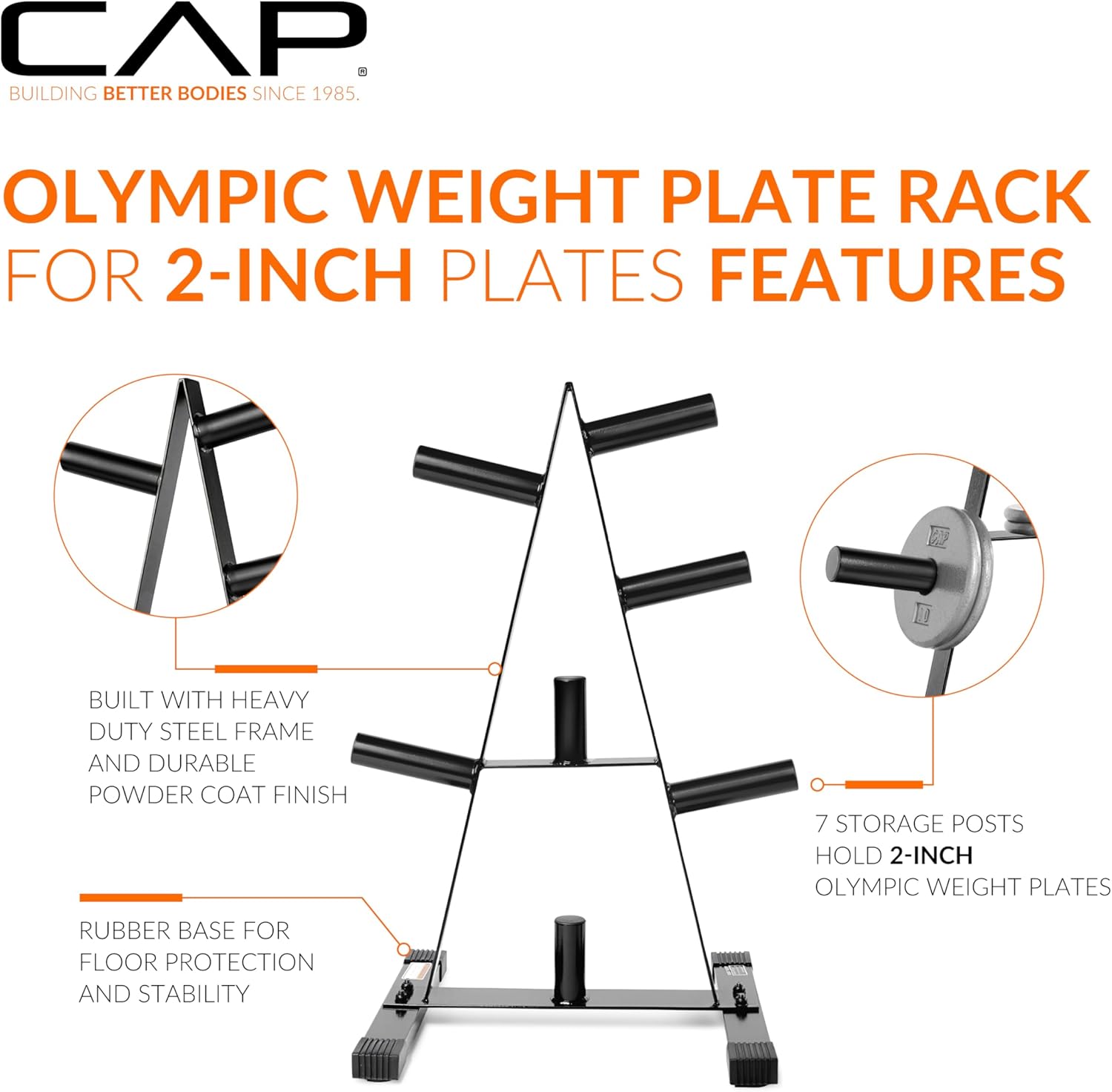 CAP Barbell Olympic 2-Inch Plate Rack