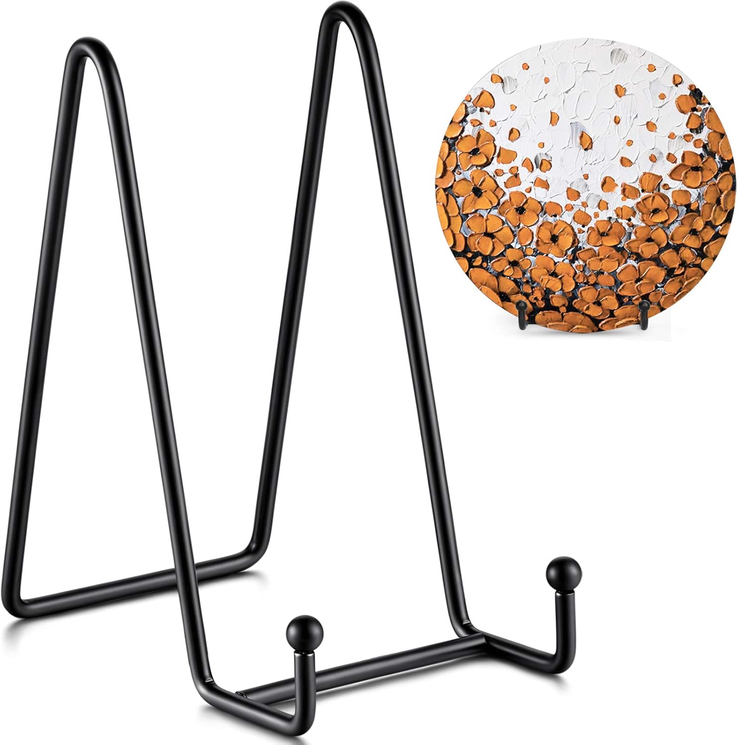 TR-LIFE 14 Inch Heavy Duty Plate Stand (2 Pack) - Metal Display Easel for Large Plates, Platters, Picture Frames, Signs, and Posters