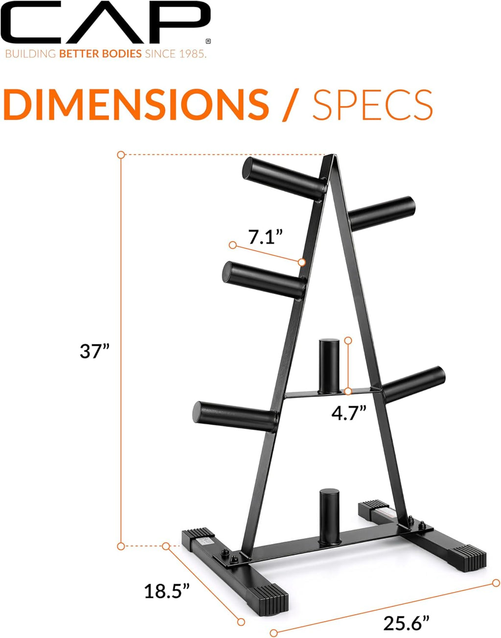 CAP Barbell Olympic 2-Inch Plate Rack