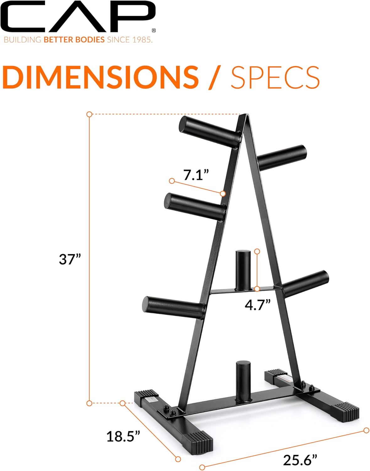 CAP Barbell Olympic 2-Inch Plate Rack