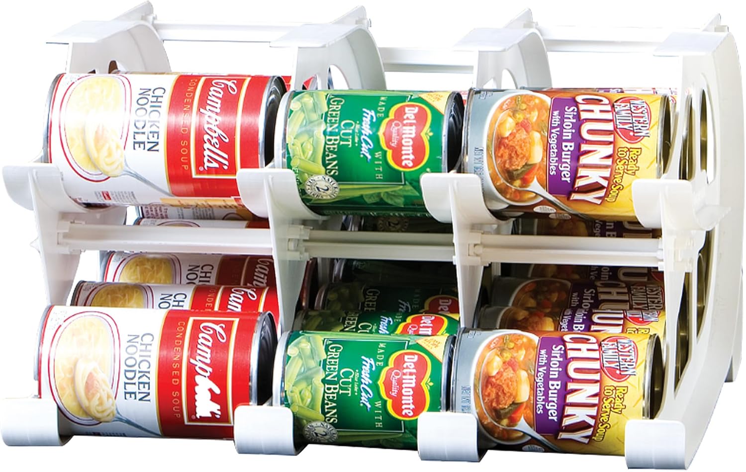 FIFO Pantry Storage Organizer Dispenser Rack for Canned Goods/Drinks, 54-Can Capacity