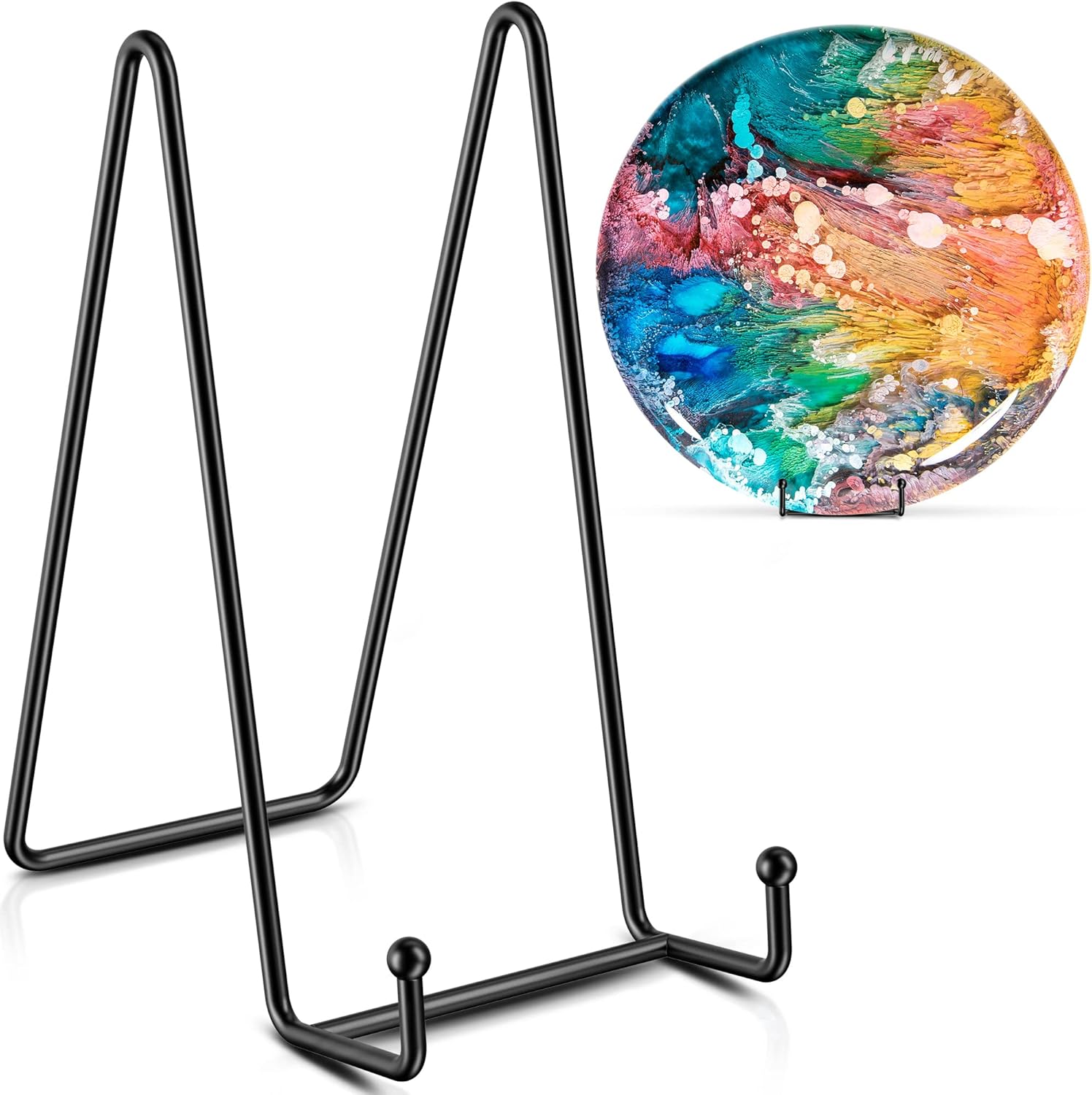 TR-LIFE 14 Inch Heavy Duty Plate Stand (2 Pack) - Metal Display Easel for Large Plates, Platters, Picture Frames, Signs, and Posters